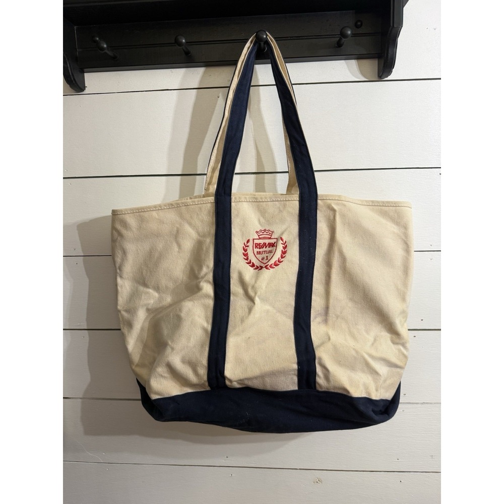VTG HIGH SIERRA Canvas Tote bag Remax Mutual Logo Large Laundry Vintage Travel